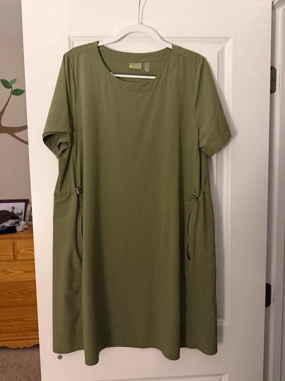 Zella Olive Green Midi Dress